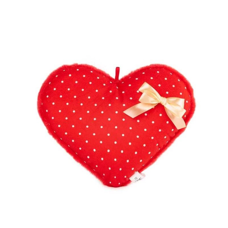 INIMĂ DE PLUȘ CU BULINE 35 CM 1