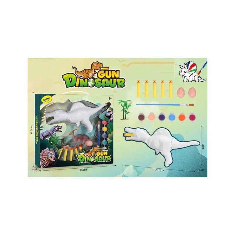 PISTOLĂ DE COLORAT DINOSAUR CU SĂGEȚI MULTI 1