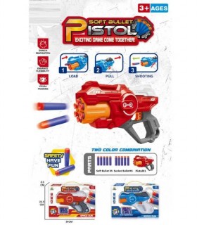 SPACE GUN PISTOL CU CARTUȘE MOI 2 CULORI 1
