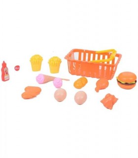 COȘ DE PICNIC PORTOCALIU CU BURGER ȘI ÎNGHEȚATĂ 1