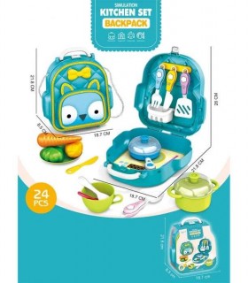 RUCSAC CU BUMBAC SI UTENSILE DE BUCATARE 24 BUC 1