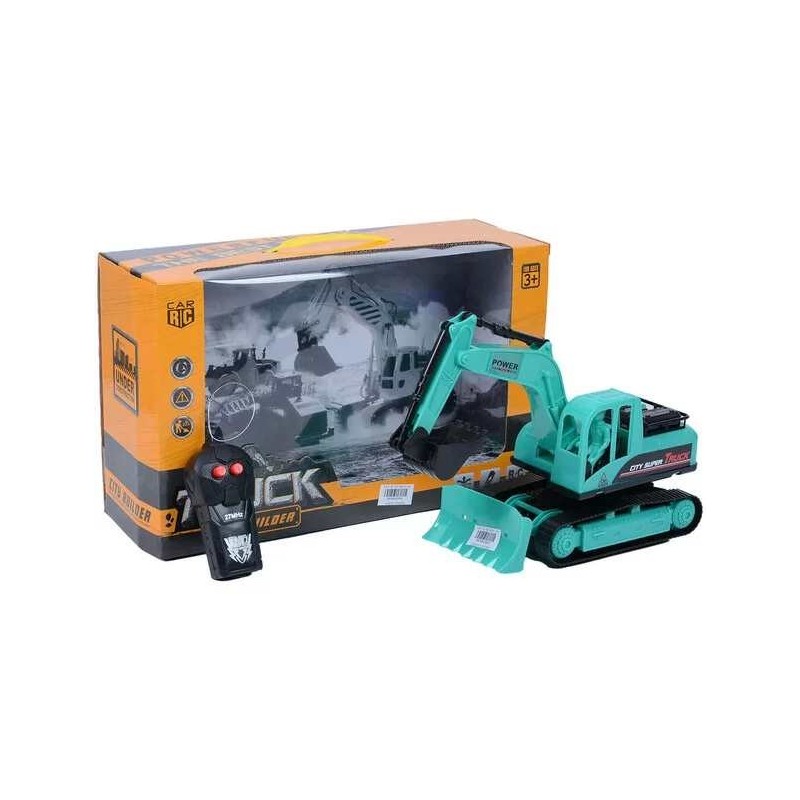 EXCAVATOR-FADROMA CU TELECOMANDĂ ÎN CUTIE GALBENĂ 1