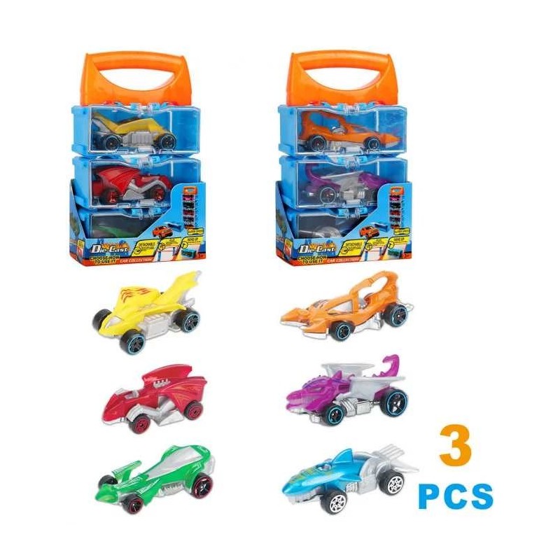 MAȘINI METALICE 3 BUC. SET CU MÂNER 1