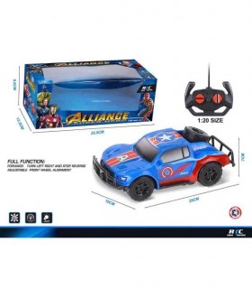 JEEP CU TELECOMANDĂ SUPEREROU ALBASTRU 4 DIRECȚII 1