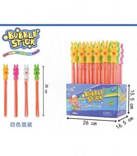 BĂȚ CU CLEMĂ PENTRU BALOANE DE SĂPUN IEPURAȘ 38 CM 1