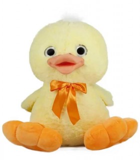 RATĂ DE PELUȘ GALBEN CU ARIPI 50 CM 1