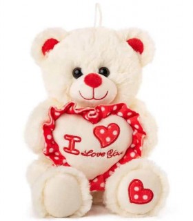 URSULEȚ DE PLUȘ CU INIMĂ TE IUBESC 20 CM 1