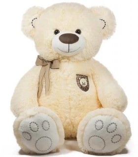 URSULEȚ DE PLUȘ CU FUNDIȚĂ ȘI EMBLEMĂ 62 CM 1