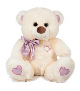 URSULET DE PLUȘ CU FUNDITA STRALUCITOARE 2 CULORI 24 CM 1