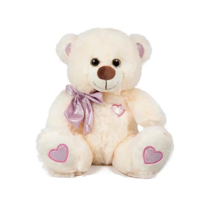 URSULET DE PLUȘ CU FUNDITA STRALUCITOARE 2 CULORI 24 CM 1